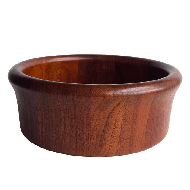 1960s 1960s Kalmar Designs Danish Teak Wood Bowl For Sale - Image 5 of 17