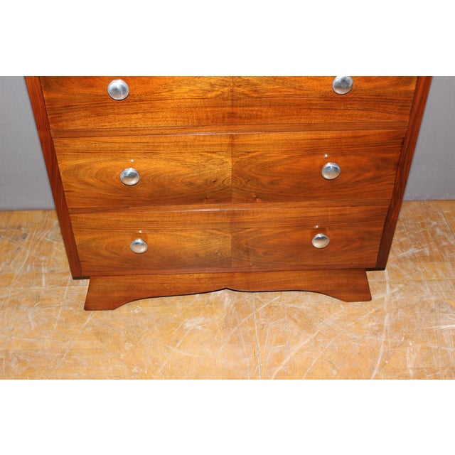 Art Deco Walnut Chest of Drawers, 1930 For Sale - Image 10 of 11