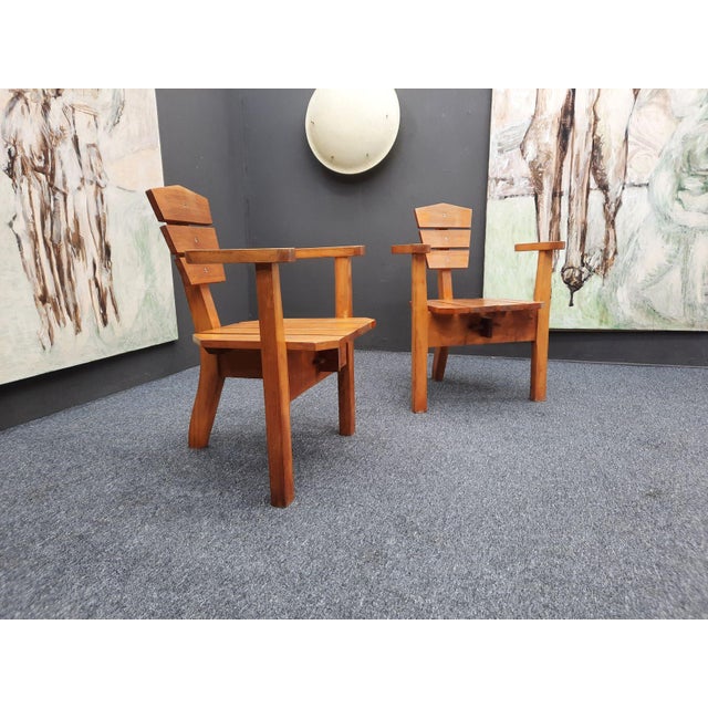 Brutalist Chairs, 1950s, Set of 2 For Sale - Image 4 of 13