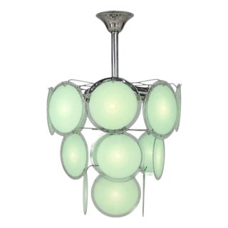 Mid-Century Modern, Mint Green Murano Glass, Pendant Light, 1960s For Sale