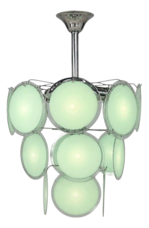 Mid-Century Modern, Mint Green Murano Glass, Pendant Light, 1960s