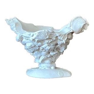 Vintage Boho Plaster Drip Bowl For Sale