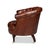 Pair of Brown Leather Barrel Back Chairs For Sale - Image 4 of 11