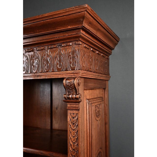 Small Early 20th Century Walnut Bookcase For Sale - Image 9 of 18