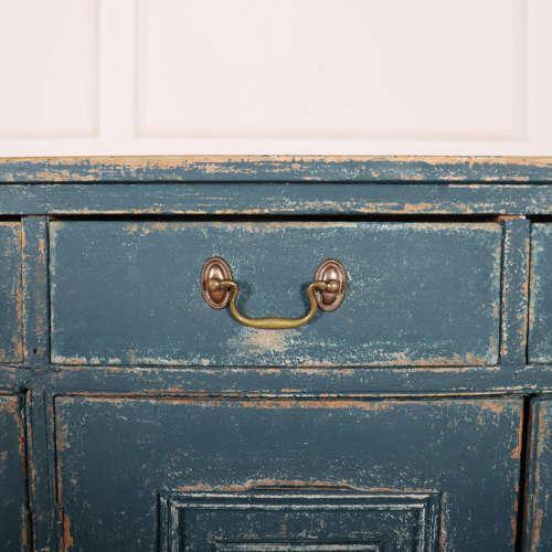 Blue Swedish Painted Linen Cupboard For Sale - Image 8 of 12