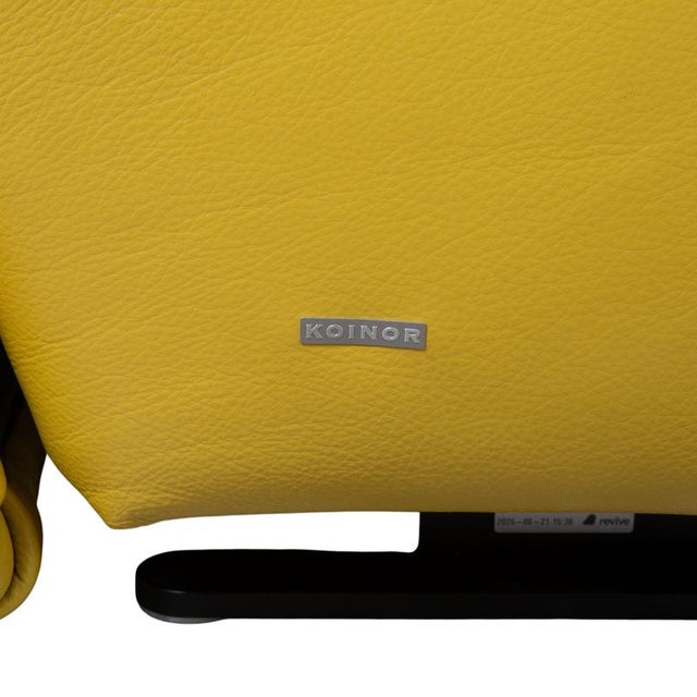 Easy 2-Seater Sofa in Yellow Leather from Koinor For Sale - Image 13 of 17