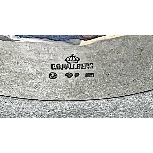 Late 19th Century "Grapes and Crested Birds", Spectacular Art Deco Sterling Silver Champagne Urn, Sweden For Sale - Image 5 of 5