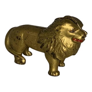 Antique Hubley Cast Iron Lion Still Bank, c. 1910s For Sale