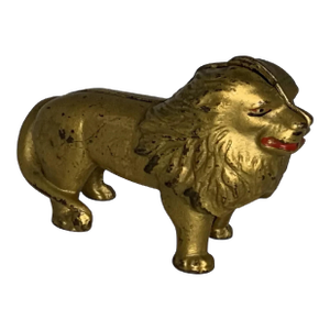 Antique Hubley Cast Iron Lion Still Bank, c. 1910s