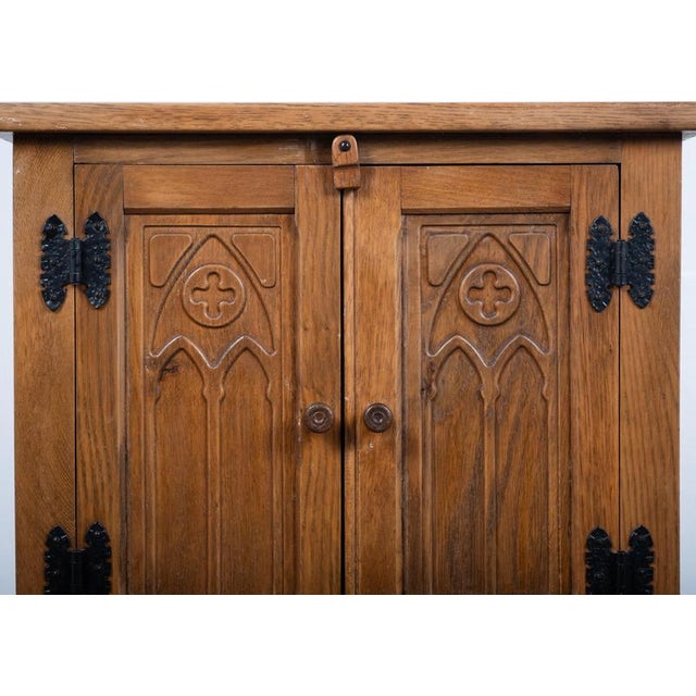 Brutalist Danish Brutalist Oak Cabinet, 1960s For Sale - Image 3 of 9