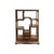 Pair Chinese Vintage Brown Stain Chest Height 51" Curio Display Cabinets For Sale - Image 9 of 11