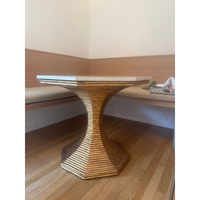 Bunny Williams Home Pedestal Side Table With Marble Top For Sale - Image 4 of 4