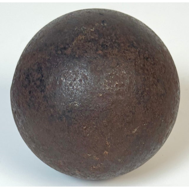 Pair Confederate Civil War Cast Iron Cannonballs with Century Ormolu Mounts For Sale - Image 16 of 18