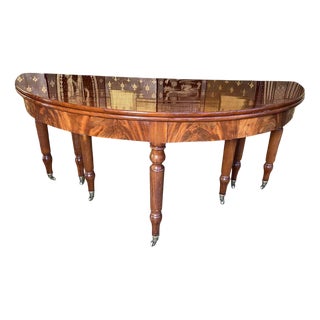 Louis Philippe Dining Table with 8 Extensions For Sale