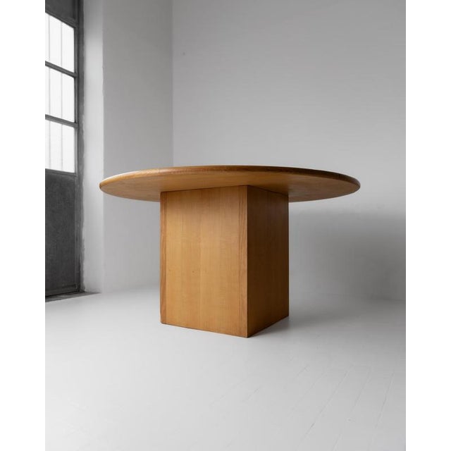 Large Vintage Italian Round Wooden Table, 1980s For Sale - Image 18 of 18