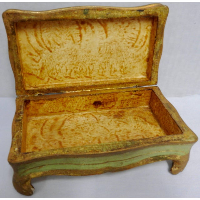 1950s Midcentury Italian Footed Florentine Box For Sale - Image 5 of 8