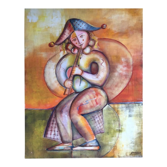 Late 20th Century Oleo by A.Gnarco, Spain Oil Painting For Sale