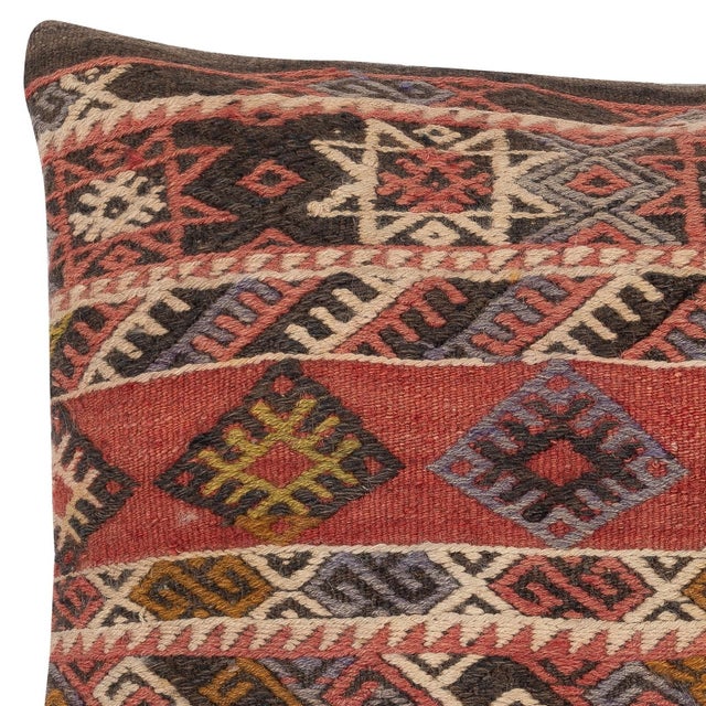 Traditional 20"x20" Vintage Kilim Pillow Cover. Cushion Cover. Handmade Throw Pillow Cover For Sale - Image 3 of 4