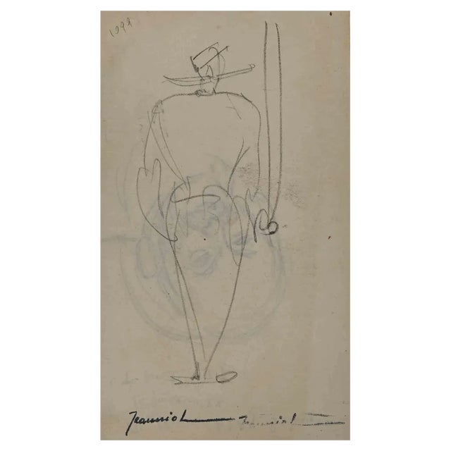 Pierre Georges Jeanniot, Figure, Original Drawing, Early 20th Century For Sale