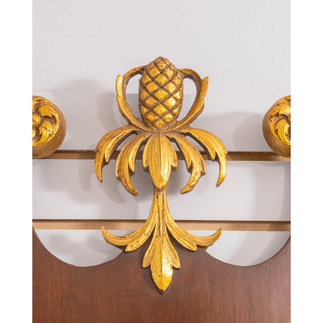 Friedman Brothers Friedman Brothers Chippendale Mahogany With Gold Mirror For Sale - Image 4 of 8