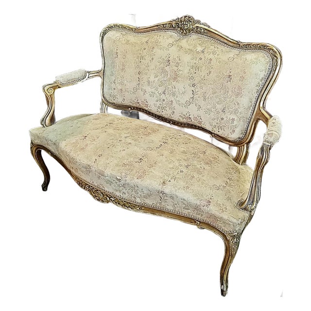 French 19c Louis XV Style Settee Sofa For Sale