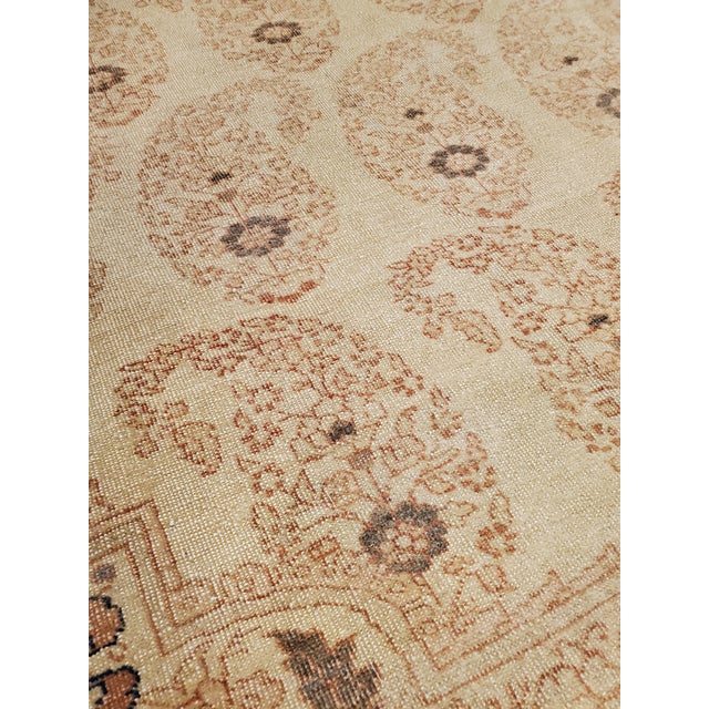 Antique Tabriz Carpet, Hadji Jalili Persian Rug, Earth Tones, Ivory, Terracotta For Sale - Image 14 of 18