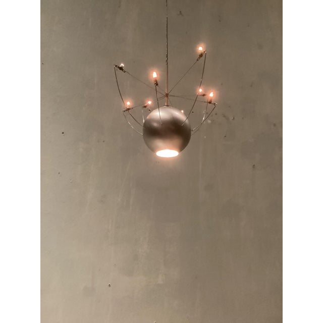 Metal Small Okje Pendant Lamp by Jan Pauwels for Quasar, 1980s For Sale - Image 7 of 9