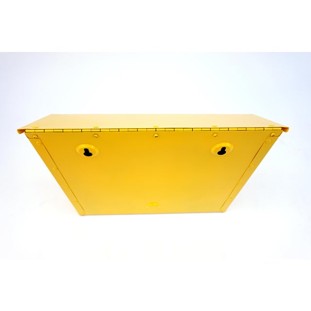 Mid Century Modern Yellow Metal Atomic Starburst Wall Mount Mailbox Chairish