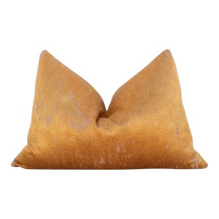 Raw Siena Silk Phulkari Pillow For Sale