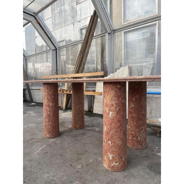 Not Yet Made - Made To Order Large Rectangle Dining Table in Coral Portuguese Travertine by My Habitat Design For Sale - Image 5 of 10