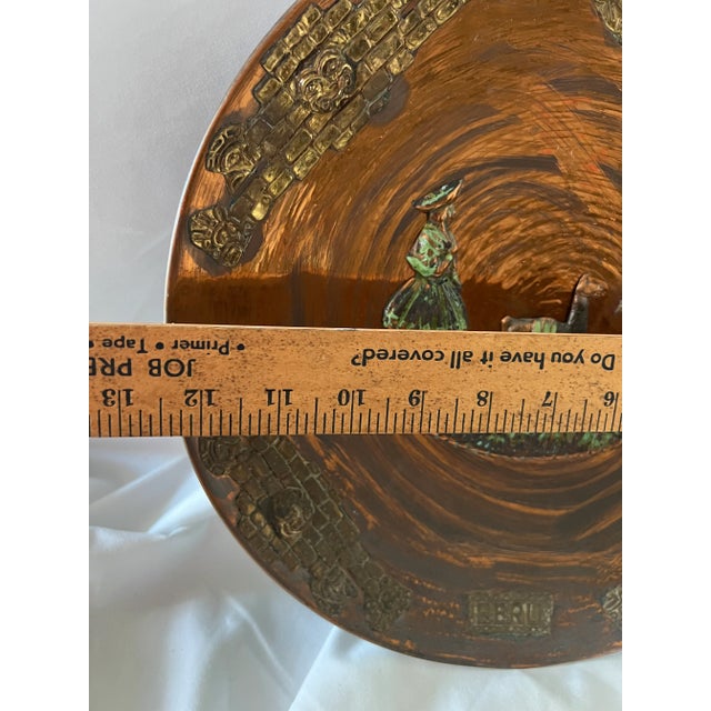 Vintage Peruvian Metal Plates for Wall Hanging Set of 2 For Sale - Image 11 of 12