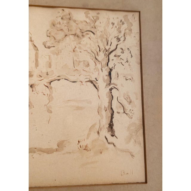 20th Century American Pen and Ink Drawing of Central Park New York City, Signed Bell For Sale In New York - Image 6 of 13