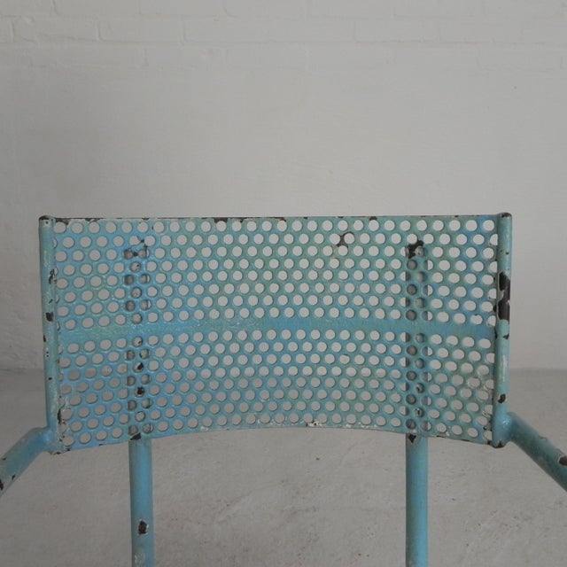 Industrial Steel Garden Chairs with Armrests, 1950s, Set of 2 For Sale - Image 18 of 18