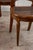 Brown Set of 6 | French Louis XVI Style Dining Chairs With Hand Caned Seats + Backs With Fluted Legs (C. 1920) For Sale - Image 8 of 10