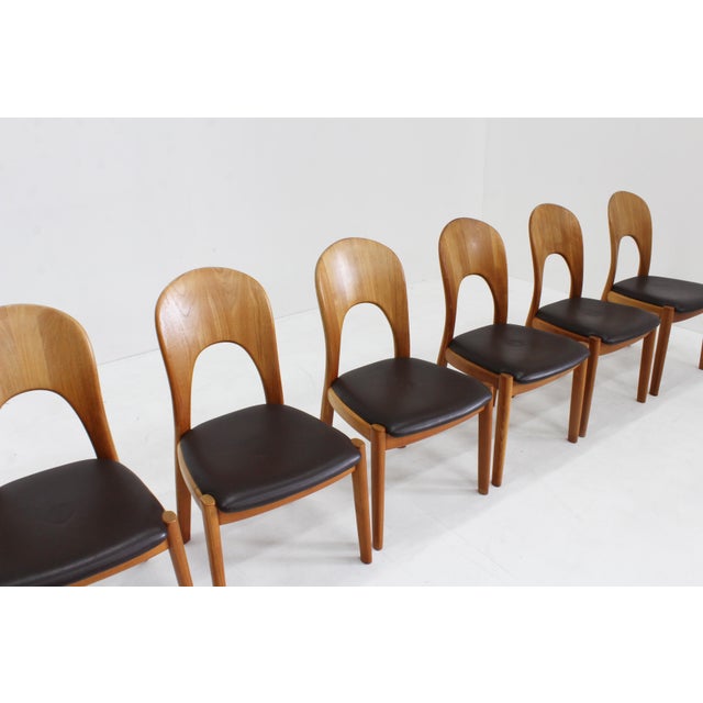 1960s Vintage Danish Teak Dining Chairs by Niels Koefoed for Koefoeds Hornslet, 1960s, Set of 6 For Sale - Image 5 of 9