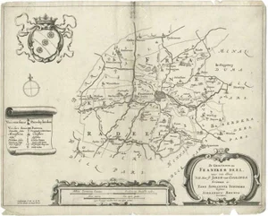 Antique Map of the Region of Franekeradeel, 1664