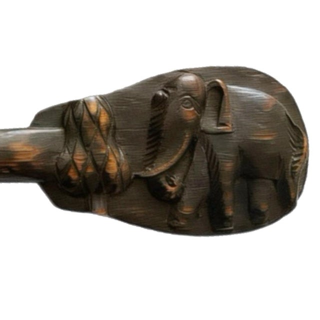 Antique Hand-Carved Asian Dotchin or Opium Scale With Elephant Design For Sale - Image 10 of 12