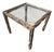 Vintage Carved Faux Bois Mid Century Side Table Hollywood Regency Carved Wood For Sale
