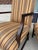 Pair of Ethan Allen High Back Arm Chairs With Striped Upholstery For Sale - Image 10 of 16