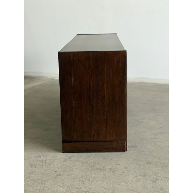 1970's Oak Parquet Credenza For Sale - Image 9 of 9