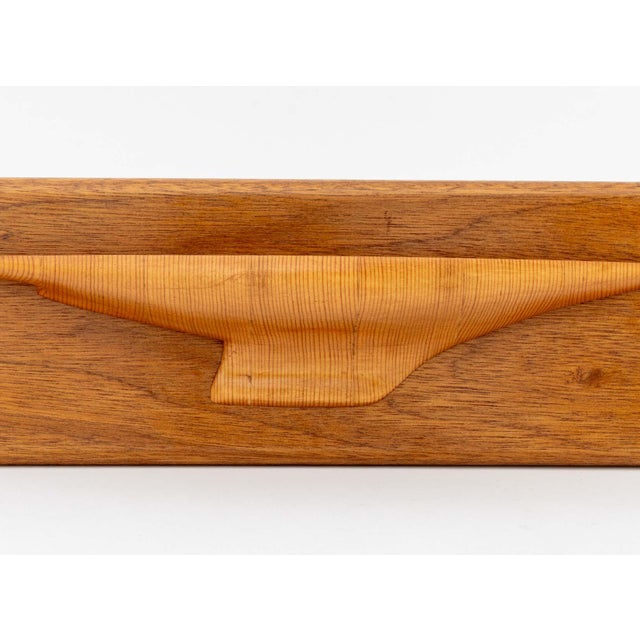 Nautical Vintage Half Hull Carved Wood Ship Model For Sale - Image 3 of 5