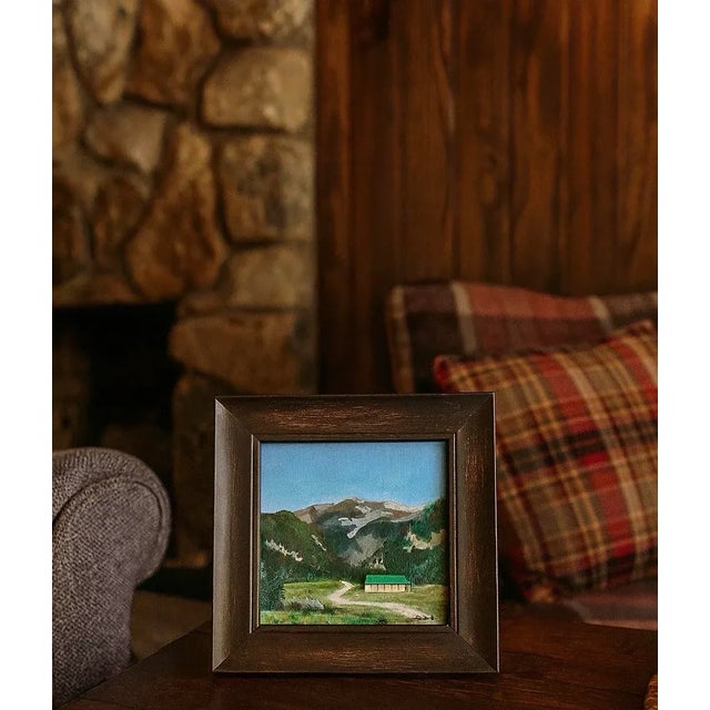 Bring the charm and spirit of the Colorado Rockies into your home with this one-of-a-kind framed acrylic painting. This...