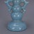 Vintage Chinese Sky Blue Ru Style Lotus Candlestick, Double Dragon Handle Ceramic Candle Holder For Sale - Image 4 of 5