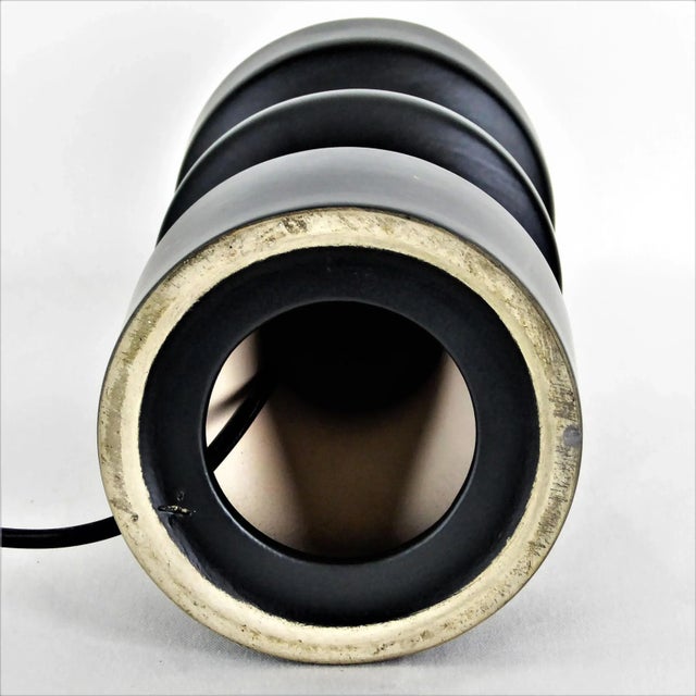 Black Ceramic Chess Pawn Lamp, 1950s For Sale - Image 10 of 13