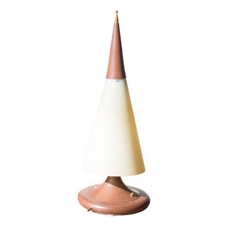 Vintage Brass and Glass Table Lamp, 1970s For Sale