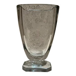 Mid-Century Modern Strömbergshyttan Crystal Art Glass Vase Quetzal Bird Design