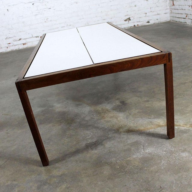 Lewis Butler for Knoll Walnut & White Laminate Coffee ...