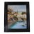 Large Original Mediterranean Village Landscape Oil Painting | 40” X 48” | Framed Architectural River Scene For Sale