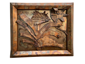 Hand-Crafted Underwater World Copper Art Wall Relief, Finland, 1960s