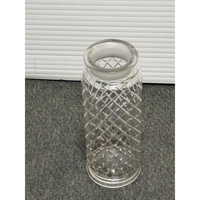 Traditional Vintage Cut Crystal Decanter For Sale - Image 3 of 12